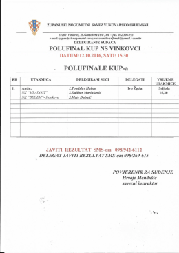 suci kup ns vinkovci-polufinale - Županijski nogometni savez Vukoavar