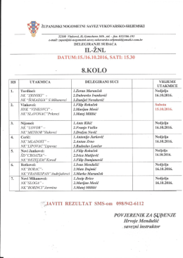 SUCI II.i III.ZNL-VK - Županijski nogometni savez Vukoavar