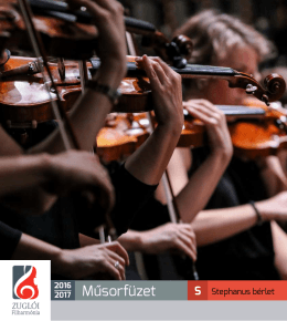 Műsorfüzet - Zuglói Filharmónia