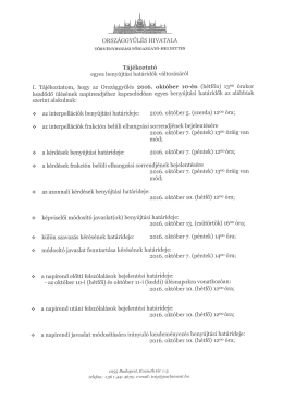 T&aacute;j&eacute;koztat&oacute;