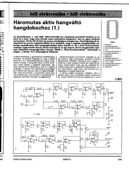 Page 1 Háromutas aktív hangváltó hangdobozhoz (1.) Az akusztikusok