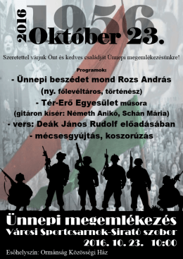 Október 23. ünnepi megemlékezés