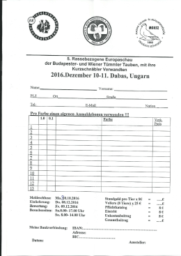 PDF - SV Wiener und Budapester T&uuml;mmler