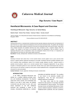 Hemifacial Microsomia: A Case Report and Overview (PDF