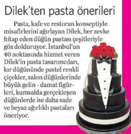 Page 1 Dilek`ten pasta önerileri Pasta, kafe ve restoran konseptiyle