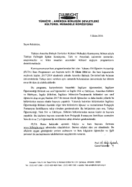 Fulbright Yabancı Dil &Ouml;ğretim Asistanlığı Burs Programı