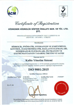 9001 turkçe hidroser ltd þti