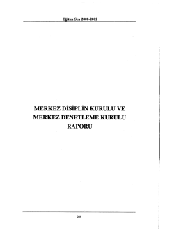 Page 1 Eğitim Sen 2000-2002 MERKEZ DİSİPLİN KURULU VE