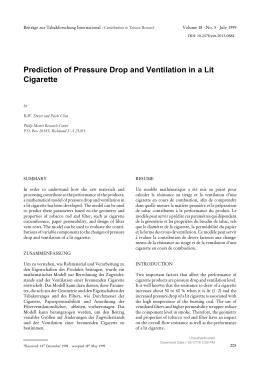 Prediction of Pressure Drop and Ventilation in a Lit