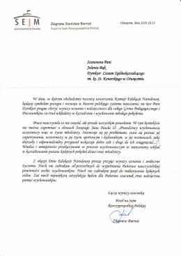 Page 1 e- =--~ S E | M Zbigniew Stanisław Biernat Oświęcim, dnia