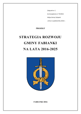 strategia rozwoju gminy fabianki na lata 2016-2025