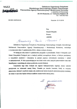 tutaj - Solidarność ARiMR