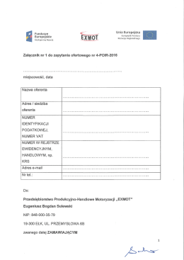 Page 1 - - - Europejski Fundusz EU ropejskie E X M OT Rozwoju