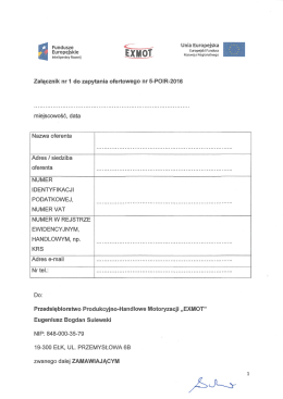 Page 1 * a * Europejski Fundusz EU ropejskie E X M OT Rozwoju