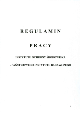 Regulamin pracy