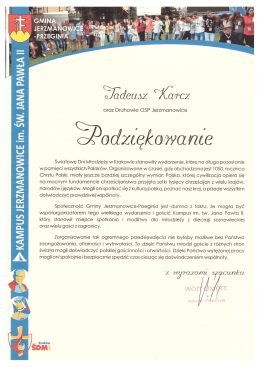 Podziękowanie