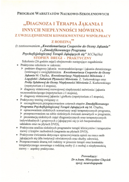 Page 1 PROGRAM WARSZTAT&Oacute;W NAUKOWO
