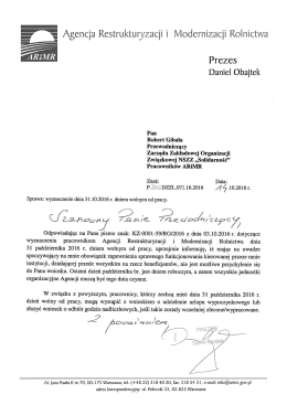 Odpowiedź w sprawie dnia wolnego