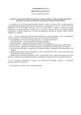 Zarządzenie Nr 373 - Urząd Miasta Olsztyna