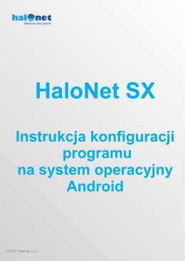 Instrukcja HaloNet SX