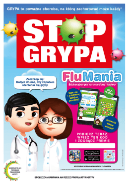 Page 1 GRYPA to poważna choroba, na którą zachorować może