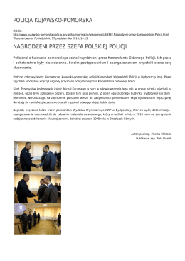policja kujawsko-pomorska nagrodzeni przez szefa polskiej policji