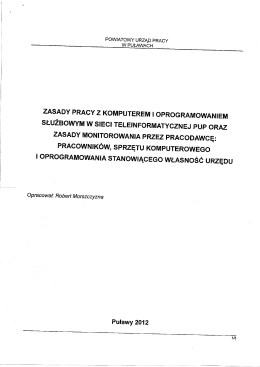 Zasady pracy z komputerem i oprogramowaniem - e