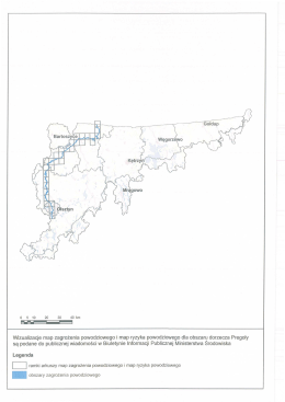 Wizualizacje map zagrożenia i ryzyka powodziowego dla obszaru