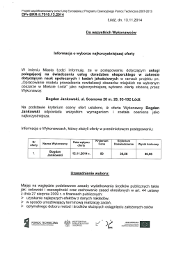 Informacja o wyborze najkorzystniejszej oferty_ekspert nauki