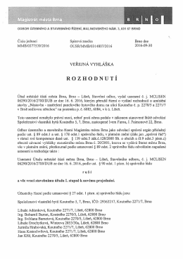 Veřejná vyhláška - přerušení řízení o vydání rozhodnutí