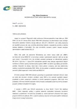 RSK Královéhradeckého kraje srpen 2016