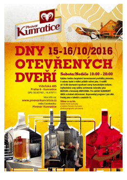 Dny pivovaru Kunratice plakátek