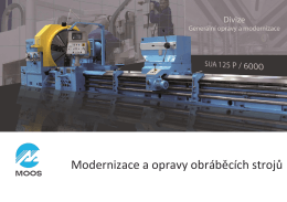 Modernizace a opravy obráběcích strojů