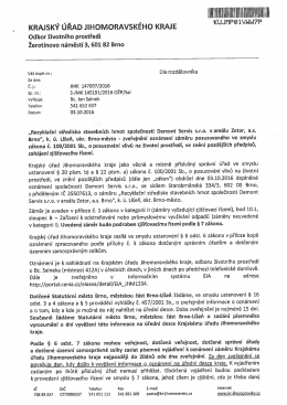 Zveřejnění záměru - posuzování vlivu na životní prostředí