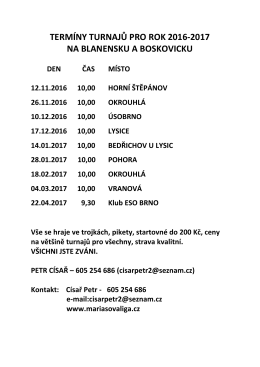 MARI Á Š 2012 - 2013 - Mariášová liga 2016