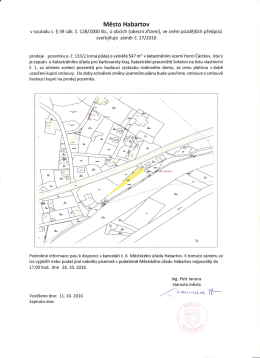 Prodej pozemku - záměr č. 27/2016