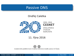 Passive DNS - Ondřej Caletka