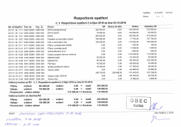 Rozpočtové opatření č.3