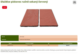 Page 1 Dlaždice pískovec ručně sekaný červený # TOP EarWE