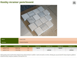 Page 1 Kostky mramor pemrlované # Barwa Triatriä Hilë Hornina