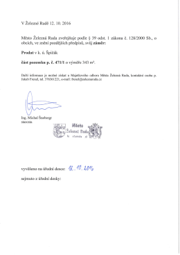 Page 1 V Železné Rudě 12. 10. 2016 Město Železná Ruda