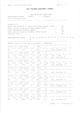 Page 1 Datum a čas: 08.10.2016 16:31 List č. : 1 opIs v&yacute;sLEDKU