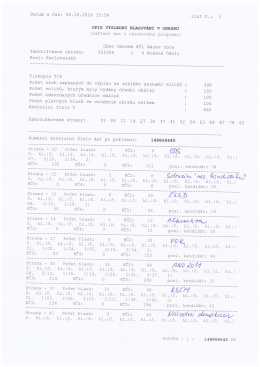 Page 1 Datum a čas : 08 . 10. 2016 15:54 List č. : 1 oPIs výsLEDKU