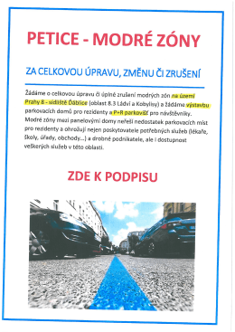 Page 1 PETICE - MODRÉ ZÓNY ZA CELKOVOU ÚPRAVU, ZMĚNU