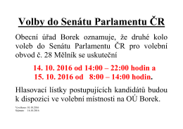 Volby do Senátu Parlamentu ČR - druhé kolo voleb do