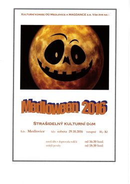 Medloween 2016 - Obec Medlovice