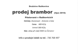 11.10.2016 Prodej brambor Družstvo Ra&scaron;kovice