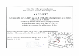 Výpůjčka částí pozemků parc.č. 126/1 a parc.č. 132/1