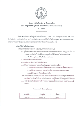 ข้อปฎิบัติสำหรับผู้เข้าสอบ MU GRAD TEST (Computer