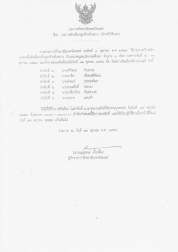 เรื่อง ผลการคัดเลือกลูกจ้างชั่วคราว (ทำหน้าที่สอน)